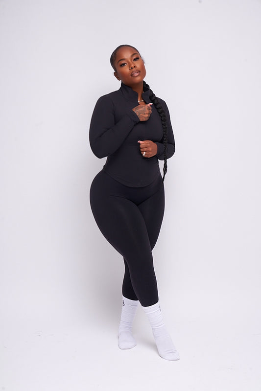 Black Zip Pullover PRESALE