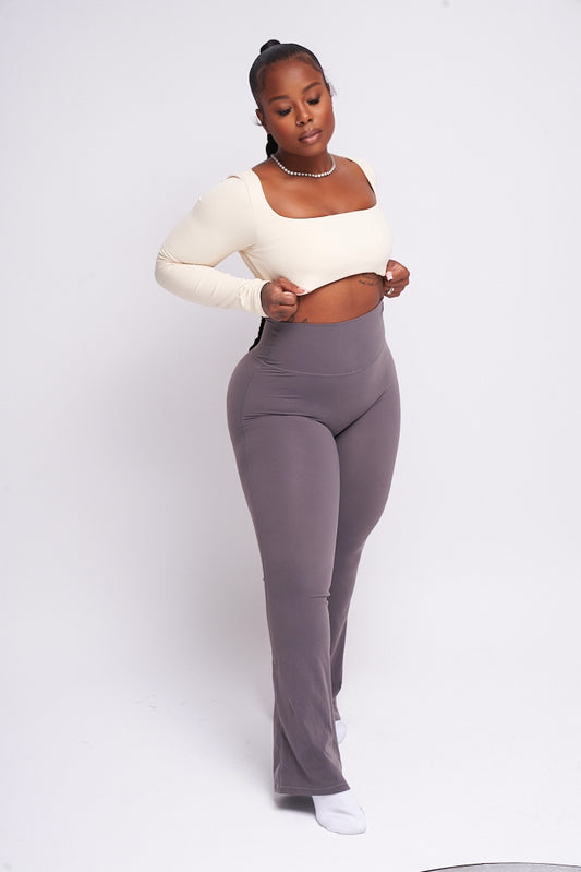 Cream Cropped Mini Scoop Top PRESALE