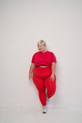 Red Essential High Waist Leggings PRESALE