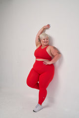 Red Essential High Waist Leggings PRESALE