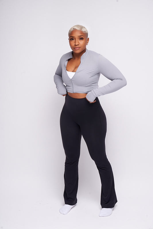 Cloud Grey Cropped Mini Jacket PRESALE