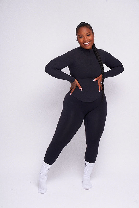 Black Zip Pullover PRESALE