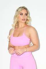 The Essentials cross top - pink PRESALE